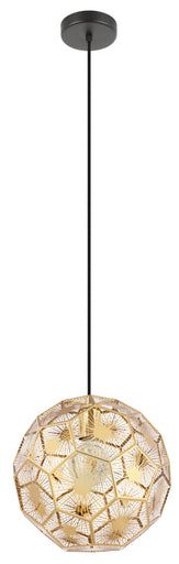 Skoura One Light Pendant Structured Black