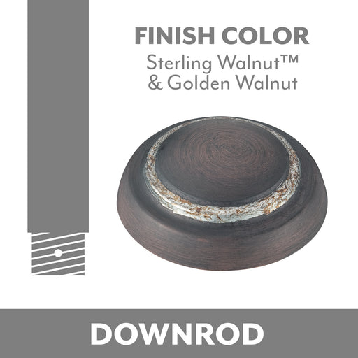 Minka Aire Downrod Coupler Sterling Walnut/Golden Walnut