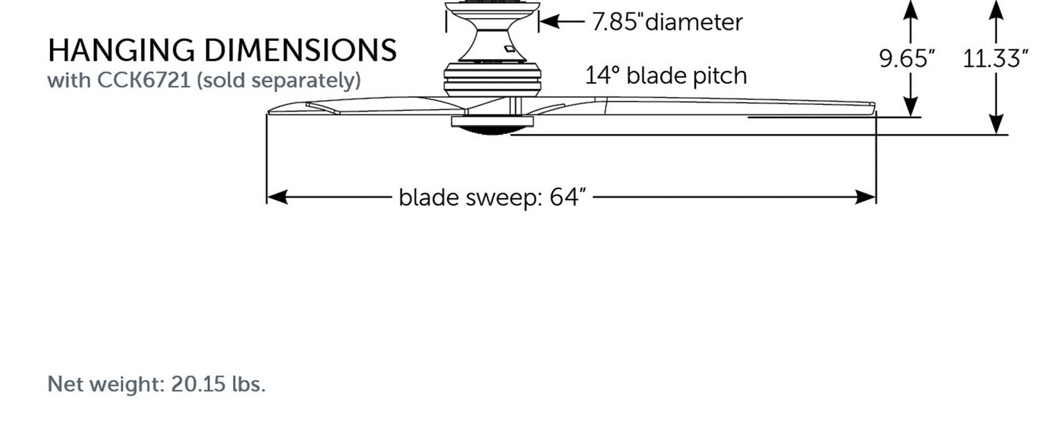 Fanimation - MAD6721BS - Motor - Spitfire - Brushed Satin Brass
