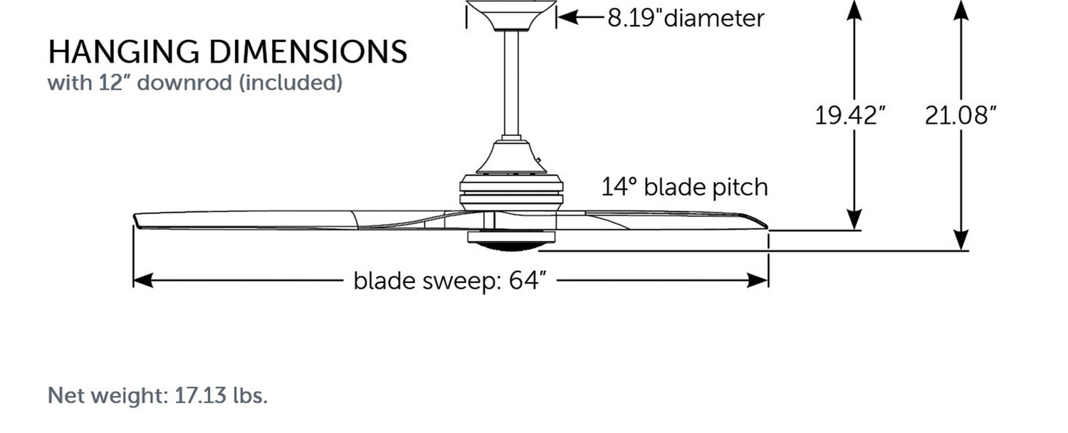 Fanimation - MAD6721GZ - Motor - Spitfire - Galvanized