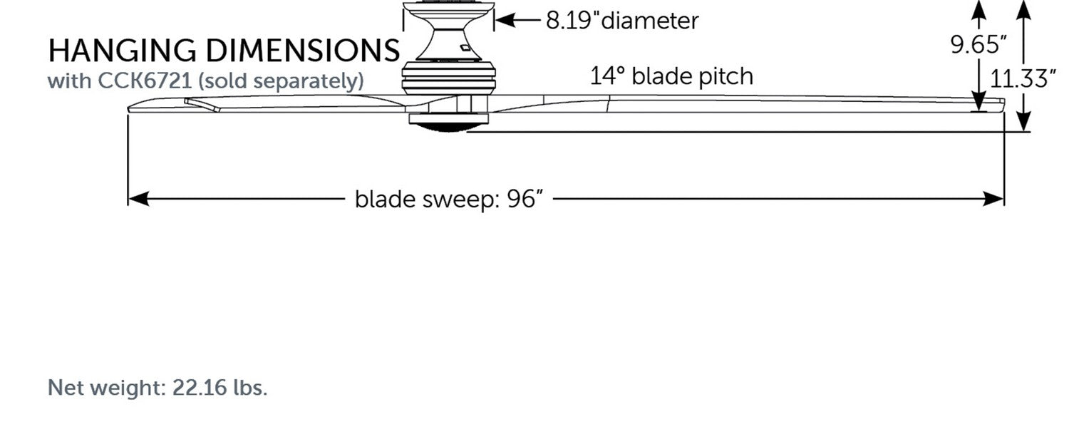 Fanimation - MAD6721GZ - Motor - Spitfire - Galvanized
