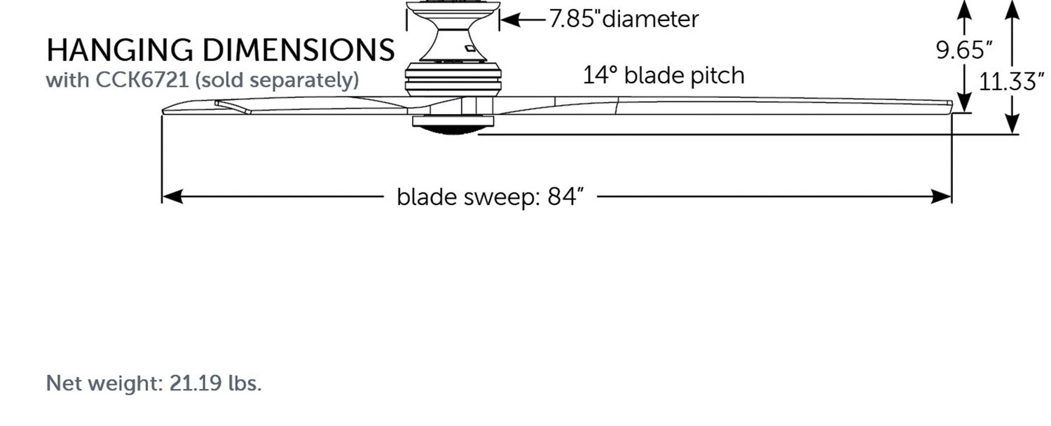 Fanimation - MAD6721MW - Motor - Spitfire - Matte White