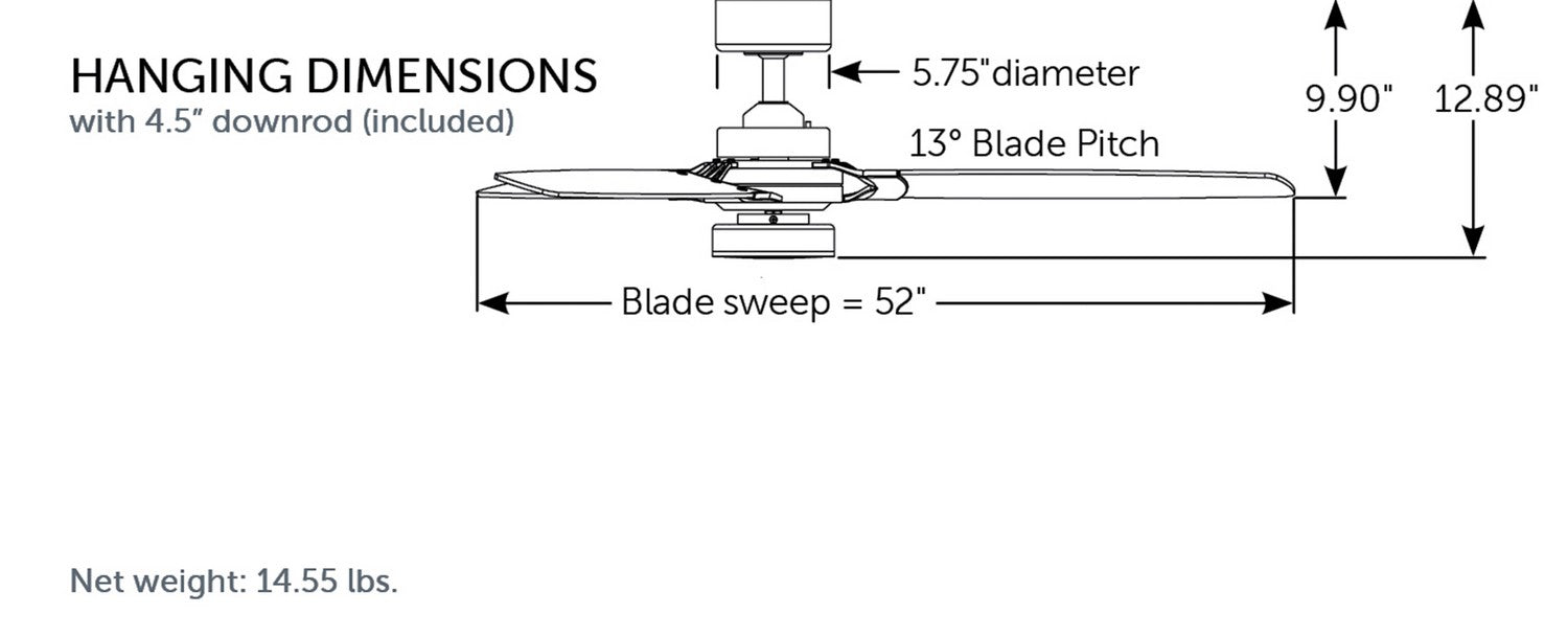 Fanimation - FP7634BN - 52 Inches Ceiling Fan - Amped - Brushed Nickel