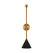 Visual Comfort Studio - AEW1041MBKBBS - One Light Bath Fixture - Cosmo - Midnight Black and Burnished Brass