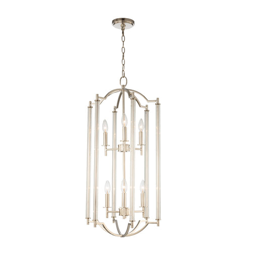 Provence Six Light Foyer Pendant Polished Nickel