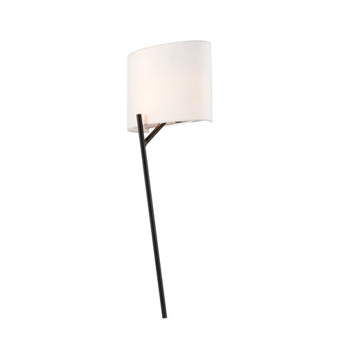 Tahoe Two Light Wall Sconce Matte Black w Polished Nickel