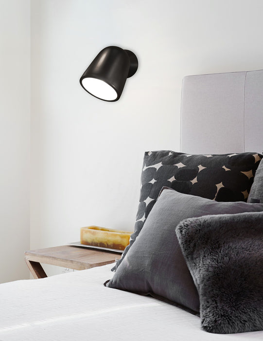 Justice Designs - CER-3770-CRB - One Light Wall Sconce - Ambiance - Carbon - Matte Black