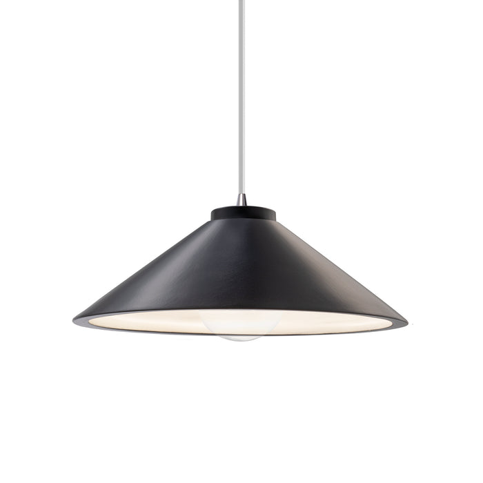 Justice Designs - CER-6240-CRB-CROM-WTCD - One Light Pendant - Radiance - Carbon - Matte Black