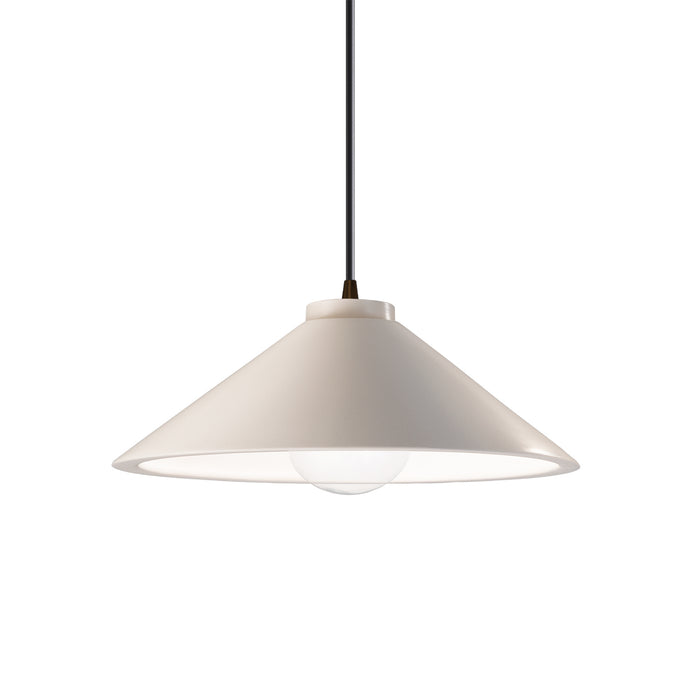 Justice Designs - CER-6240-MAT-DBRZ-BKCD - One Light Pendant - Radiance - Matte White