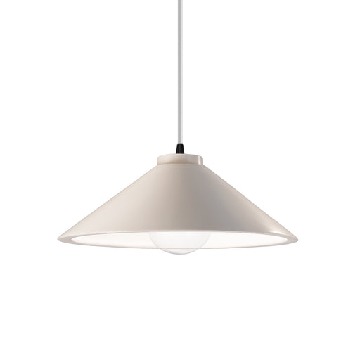 Justice Designs - CER-6240-MAT-MBLK-WTCD - One Light Pendant - Radiance - Matte White