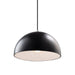 Justice Designs - CER-6250-CRB-CROM-BKCD - One Light Pendant - Radiance - Carbon - Matte Black