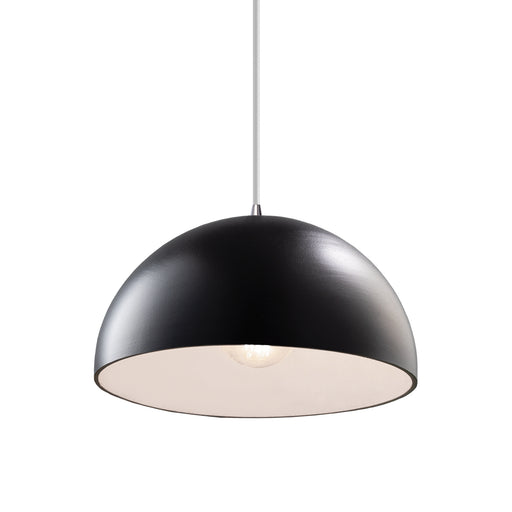 Justice Designs - CER-6250-CRB-CROM-WTCD - One Light Pendant - Radiance - Carbon - Matte Black