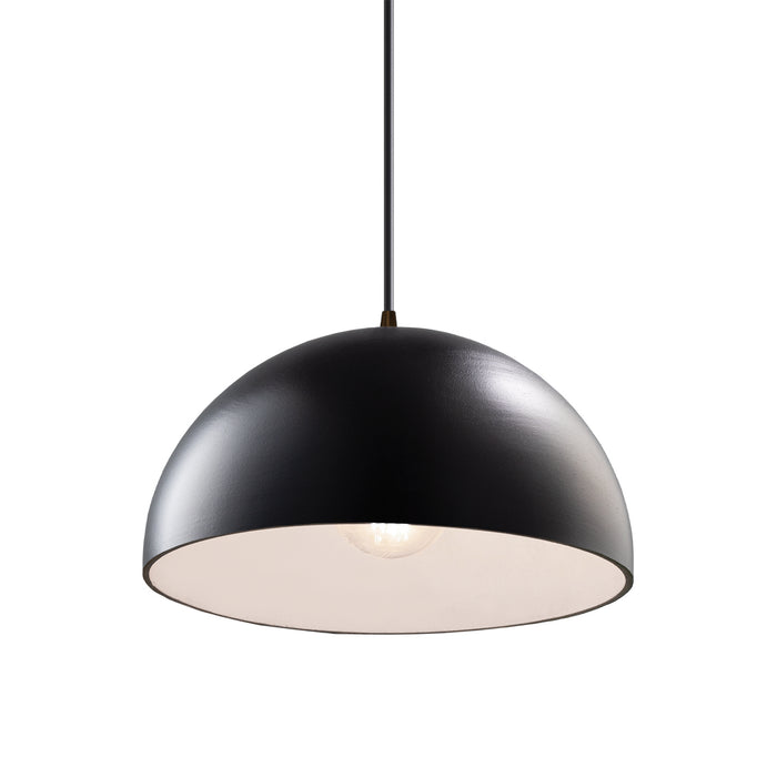 Justice Designs - CER-6250-CRB-DBRZ-BKCD - One Light Pendant - Radiance - Carbon - Matte Black