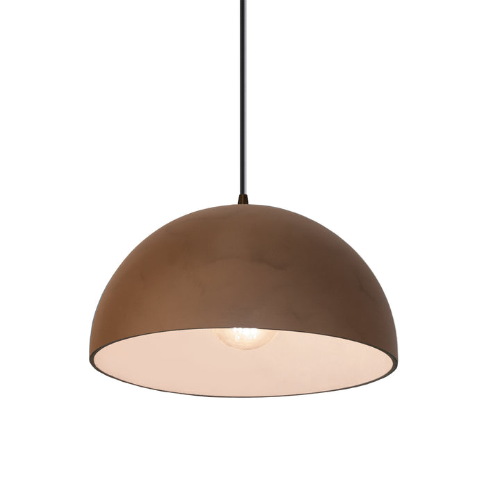 Justice Designs - CER-6250-TERA-DBRZ-BKCD - One Light Pendant - Radiance - Terra Cotta