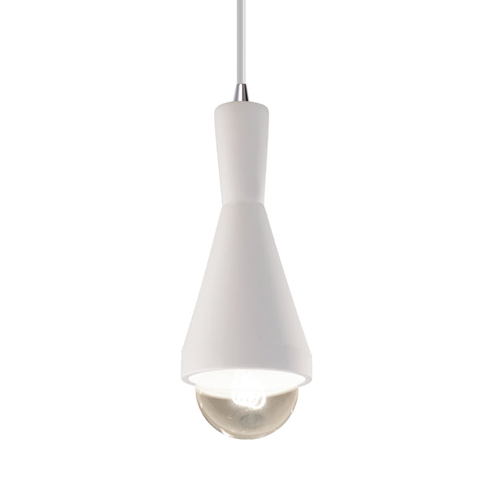 Justice Designs - CER-6520-BIS-CROM-WTCD - One Light Pendant - Radiance - Bisque