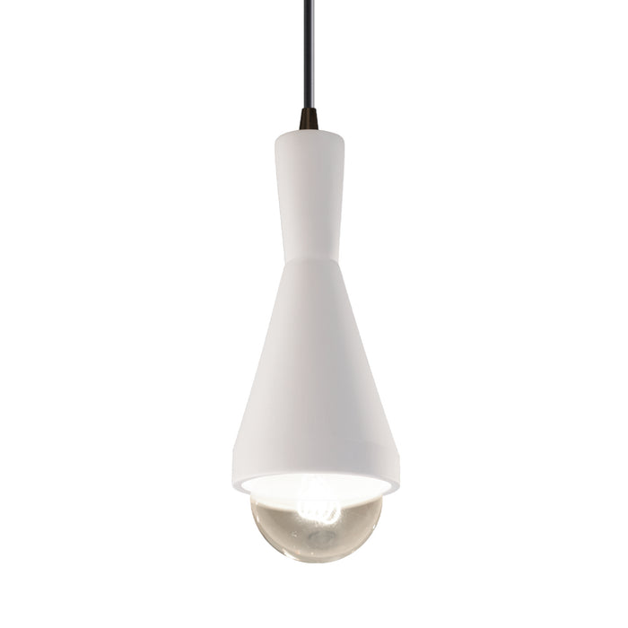 Justice Designs - CER-6520-BIS-DBRZ-BKCD - One Light Pendant - Radiance - Bisque