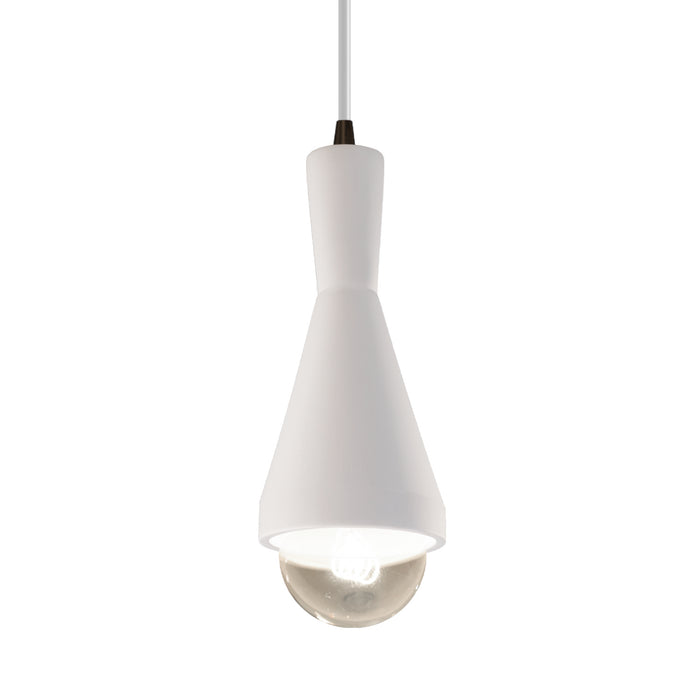 Justice Designs - CER-6520-BIS-DBRZ-WTCD - One Light Pendant - Radiance - Bisque