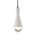 Justice Designs - CER-6520-BIS-MBLK-BKCD - One Light Pendant - Radiance - Bisque