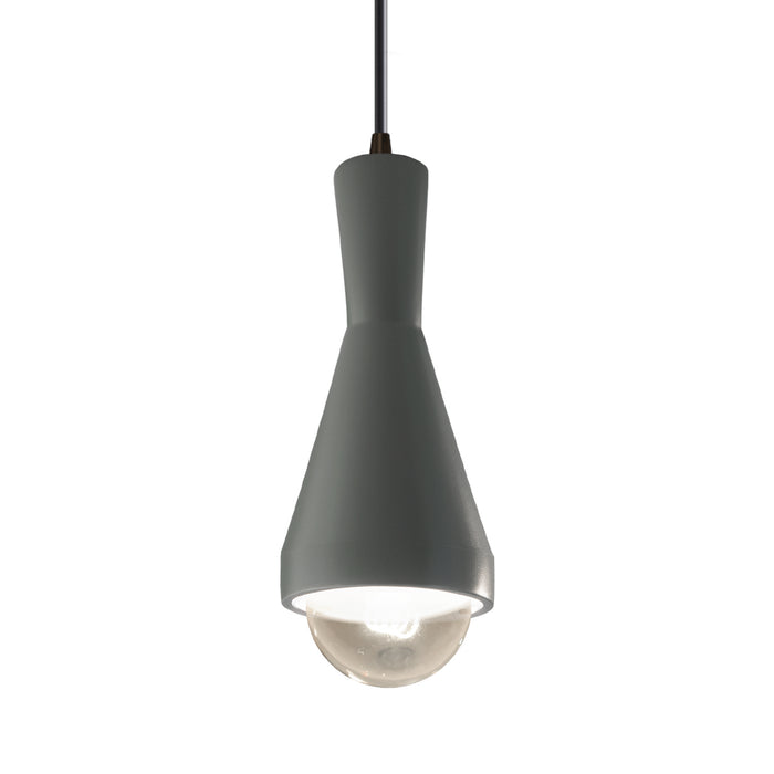 Justice Designs - CER-6520-PWGN-DBRZ-BKCD - One Light Pendant - Radiance - Pewter Green