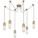 Visual Comfort Signature - TOB 5645HAB-FG-6 - LED Pendant - Junio - Hand-Rubbed Antique Brass