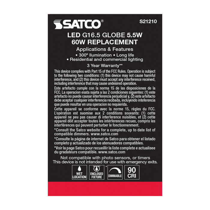 Satco - S21210 - Light Bulb - Clear
