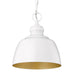 Golden - 0316-M1L WHT - One Light Mini Pendant - Holmes - Matte White