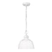 Golden - 0316-M1L WHT - One Light Mini Pendant - Holmes - Matte White