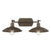 Golden - 3124-BA2 DR - Two Light Vanity - Clemence - Dark Rust