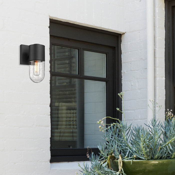 Golden - 6080-OWS NB-SD - One Light Outdoor Wall Mount - Ezra - Natural Black