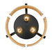 Golden - 7860-FM BLK-NW - Three Light Flush Mount - Grove - Matte Black