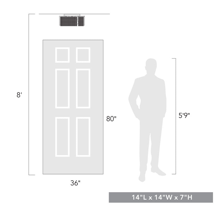 Golden - 7860-FM BLK-NW - Three Light Flush Mount - Grove - Matte Black