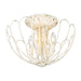 Golden - 7862-SF VPW - Four Light Semi-Flush Mount - Marguerite - Vintage Parisian White
