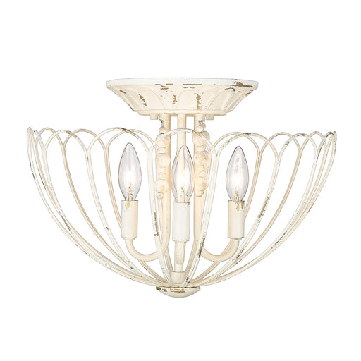 Marguerite Four Light Semi-Flush Mount Vintage Parisian White