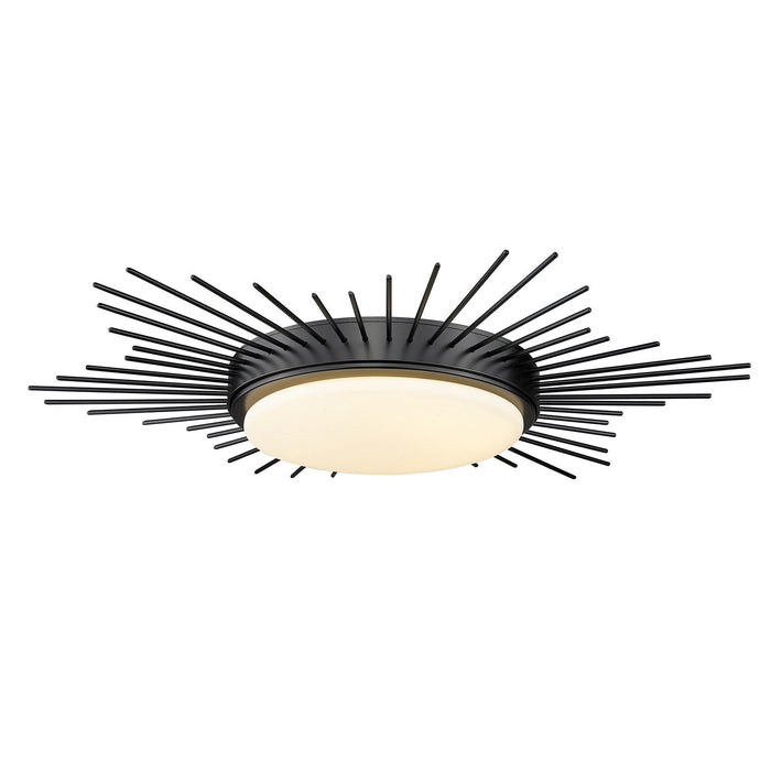 Golden - 9126-FM18 BLK-OP - LED Flush Mount - Kieran - Matte Black