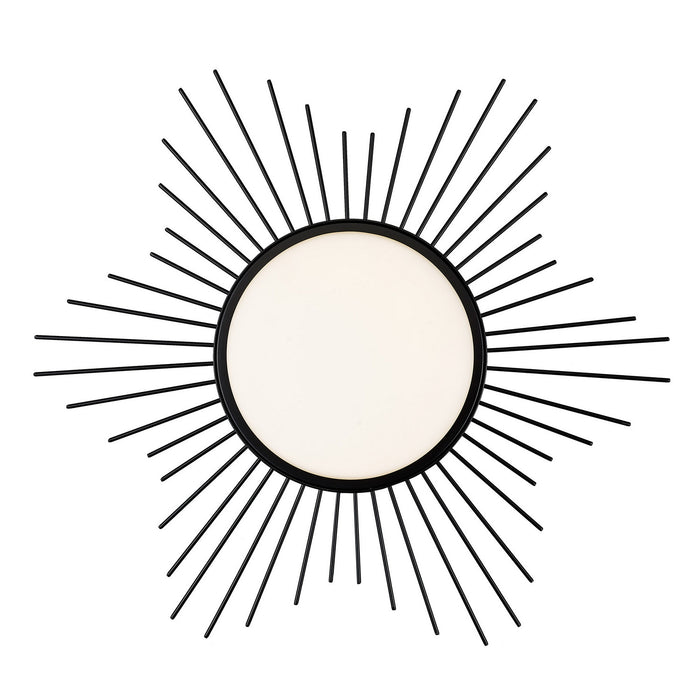 Golden - 9126-FM18 BLK-OP - LED Flush Mount - Kieran - Matte Black