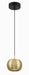 George Kovacs - P5471-884-L - LED Mini Pendant - Halo - Coal And Brushed Gold