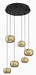 George Kovacs - P5474-884-L - LED Pendant - Halo - Coal And Brushed Gold