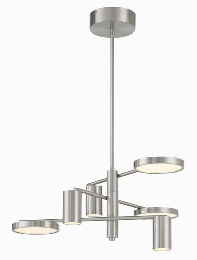 Swivel LED Chandelier Brushed Nickel