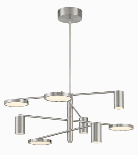 Swivel LED Chandelier Brushed Nickel