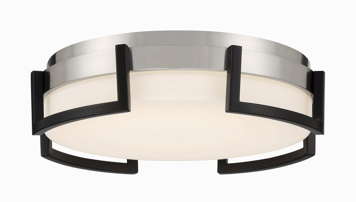 George Kovacs - P953-2-691-L - LED Flush Mount - Bezel Set - Coal Black