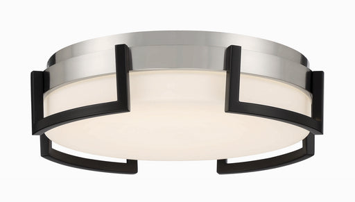 George Kovacs - P953-2-691-L - LED Flush Mount - Bezel Set - Coal Black