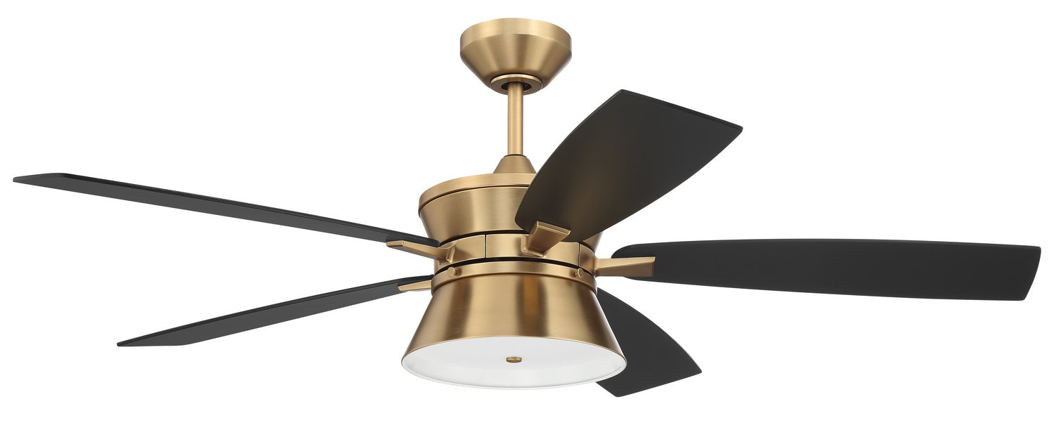 Craftmade - DMK52SB5-NWF - 52" Ceiling Fan - Dominick 52" Indoor Ceiling Fan with no Wifi - Satin Brass
