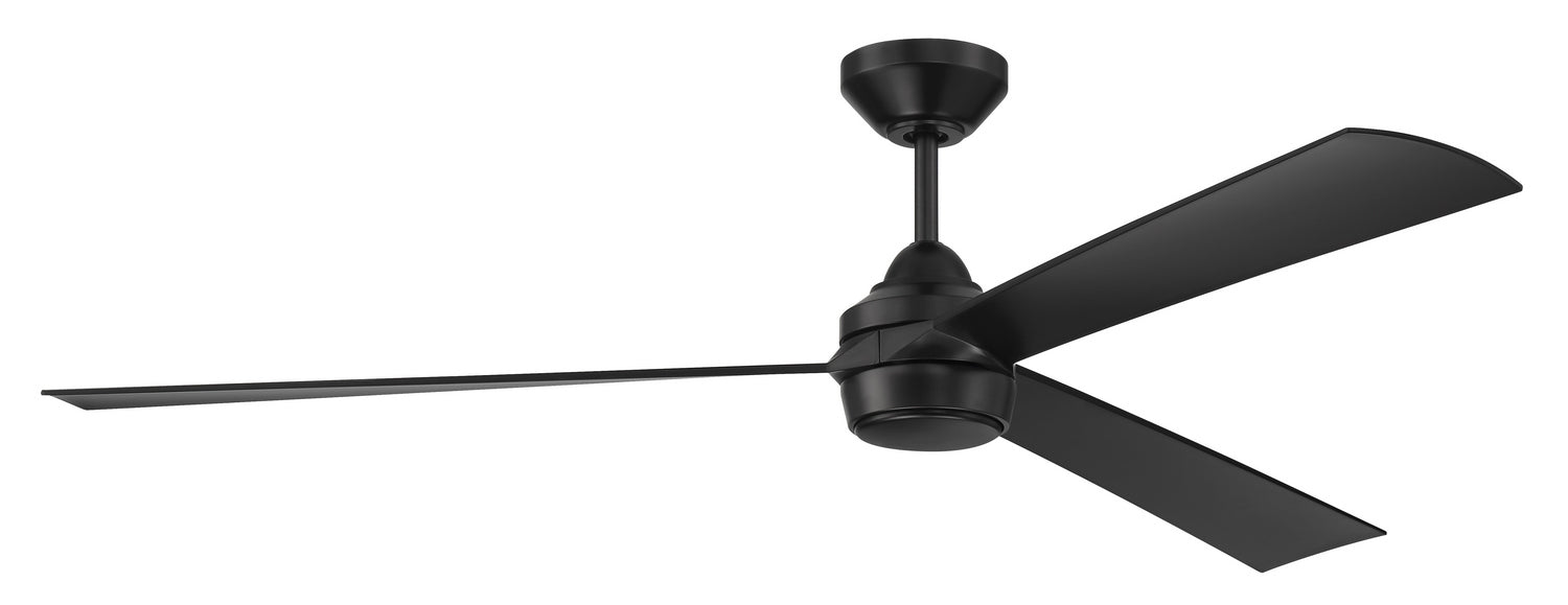 Craftmade - STL60FB3-NWF - 60" Ceiling Fan - Sterling - Flat Black