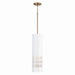 Capital Lighting - 350211AW - One Light Pendant - Dash - Aged Brass and White