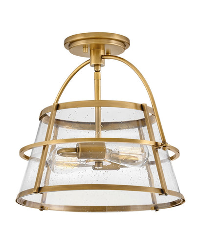 Tournon LED Semi-Flush Mount Heritage Brass