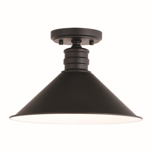 Vaxcel - C0257 - One Light Semi-Flush Mount - Akron - Oil Rubbed Bronze and Matte White