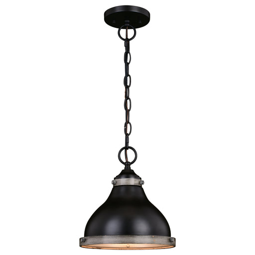 Vaxcel - P0367 - One Light Pendant - Sheffield - New Bronze and Distressed Ash with Light Silver Inner
