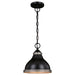 Vaxcel - P0367 - One Light Pendant - Sheffield - New Bronze and Distressed Ash with Light Silver Inner