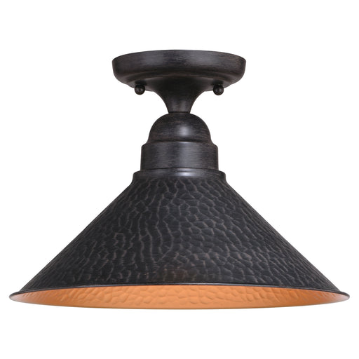 Vaxcel - T0667 - One Light Outdoor Semi Flush Mount - Outland - Aged Iron and Light Gold