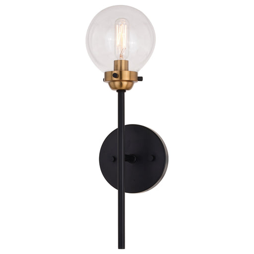 Vaxcel - W0395 - One Light Wall Sconce - Orbit - Muted Brass and Oil Rubbed Bronze